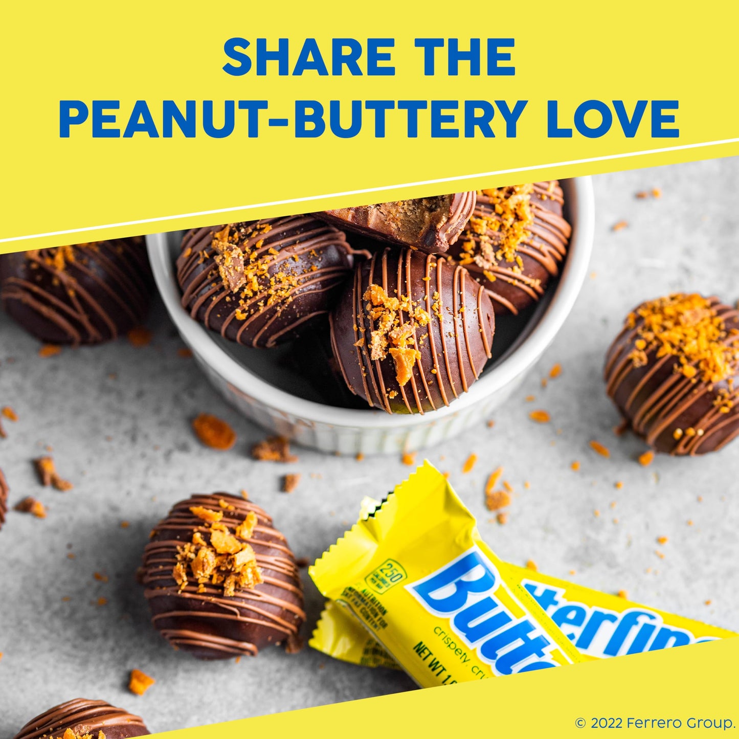 Butterfinger, Chocolatey, Peanut-Buttery, Fun Size Individually Wrapped Candy Bars, 10.2 Oz Each, Bulk 6 Pack