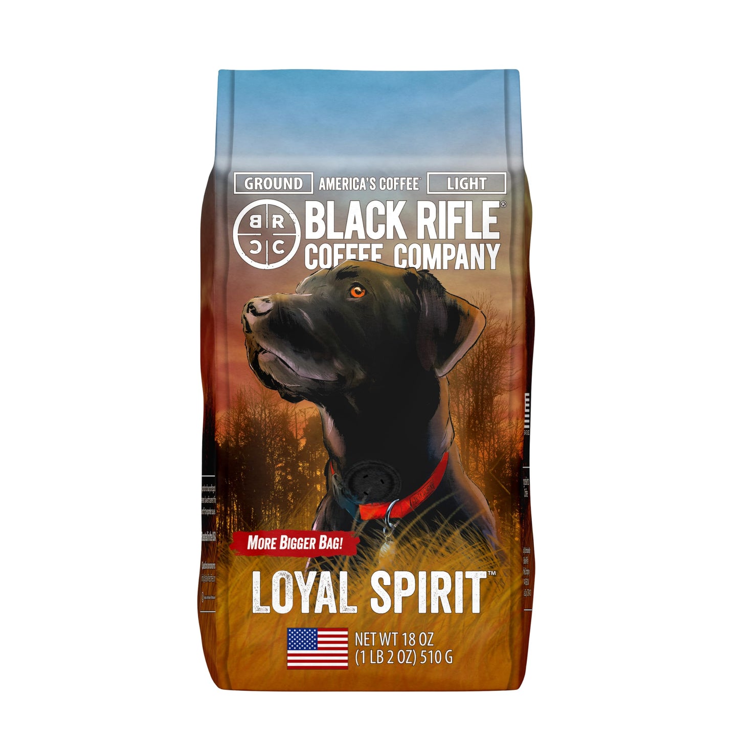 Black Rifle Coffee Company Ground Coffee Light Roast, 18oz Bag, Arabica Beans, Colombian & Brazilian Blend