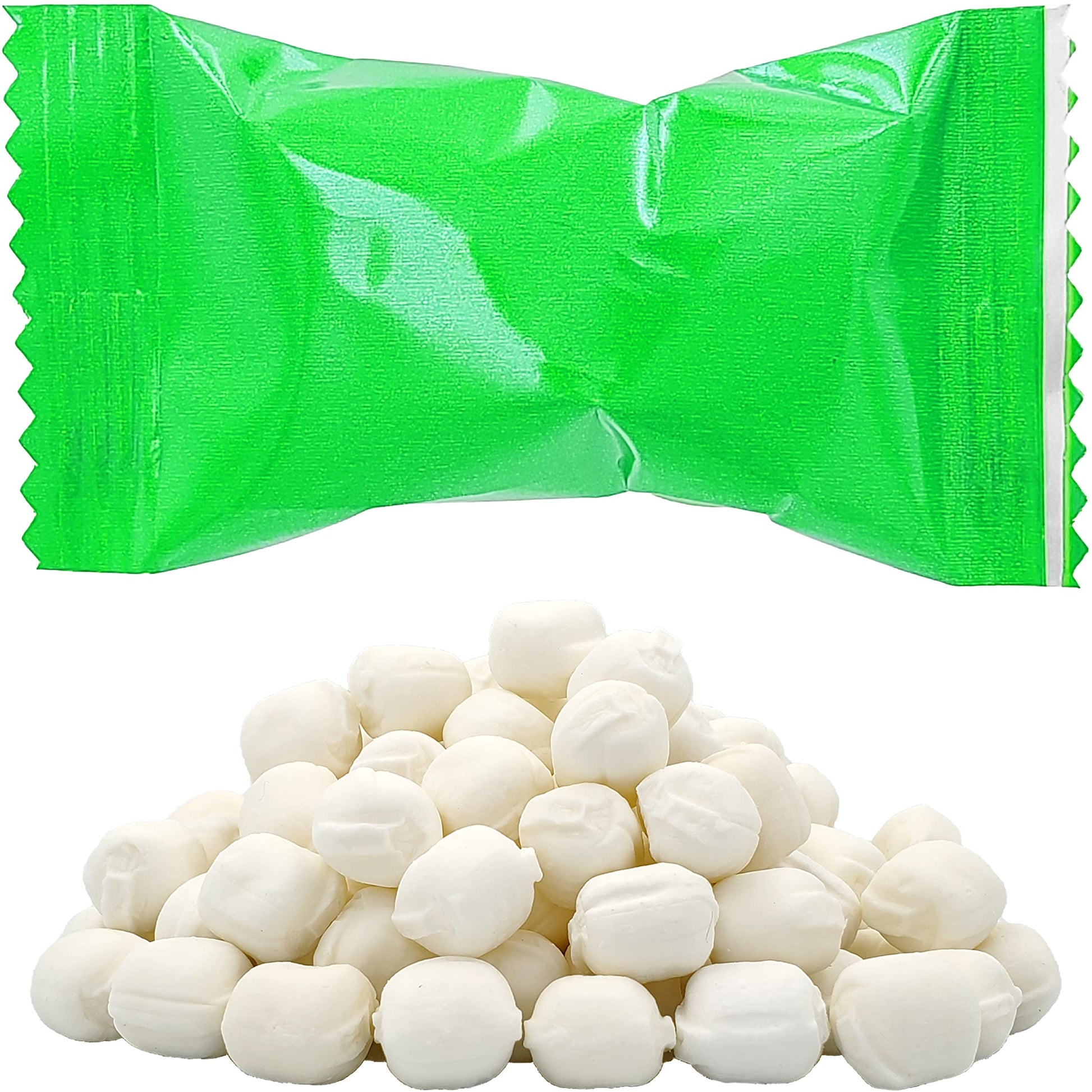 Fruidles Green Buttermints, Mint Candies, Fat-Free, Kosher Certified, Individually Wrapped, 110 Pieces