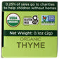 Spicely Organic Thyme 0.10 Ounce ecoBox Certified Gluten Free