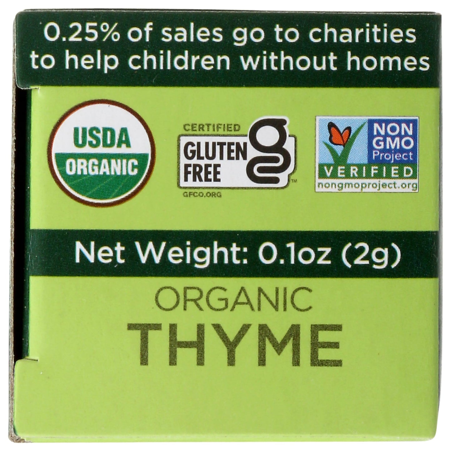 Spicely Organic Thyme 0.10 Ounce ecoBox Certified Gluten Free