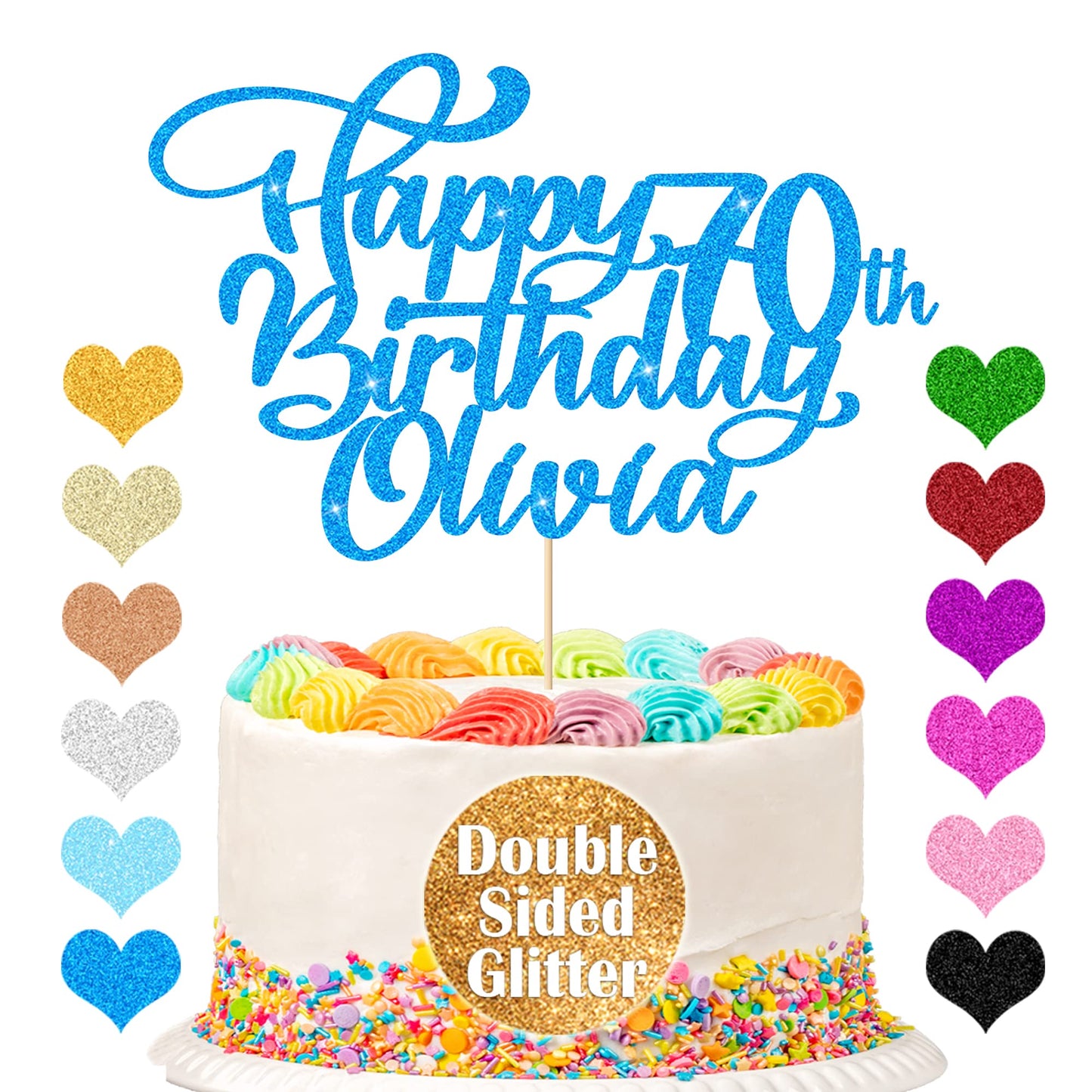 Cake Topper Customized Cake Topper Personalized Happy Birthday Cake Toppe Birthday Cake Decoration Any Name Age 1St 10Th 16Th 18