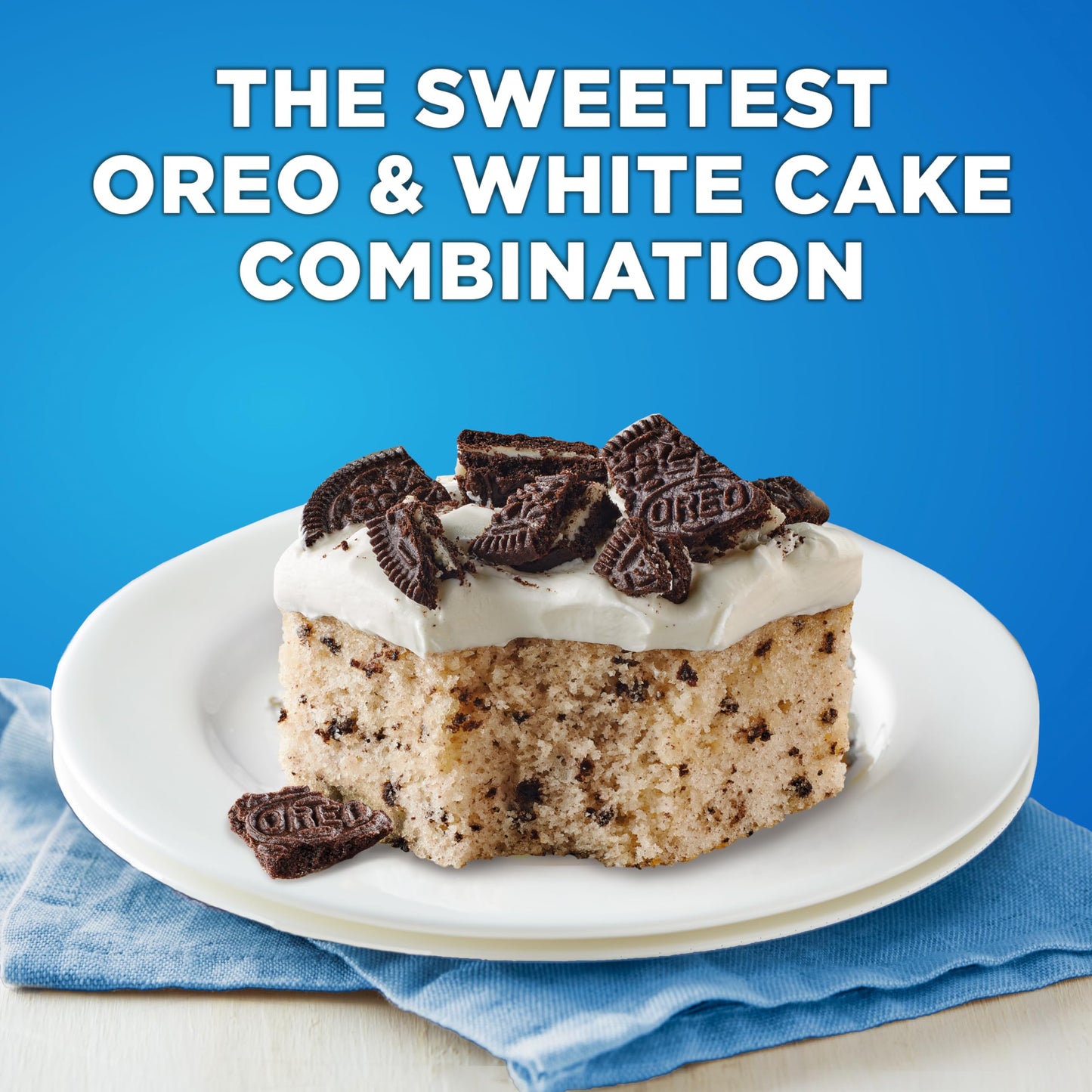 Betty Crocker OREO White Cake Mix, White Cake Baking Mix With OREO Cookie Pieces, 9.3 oz