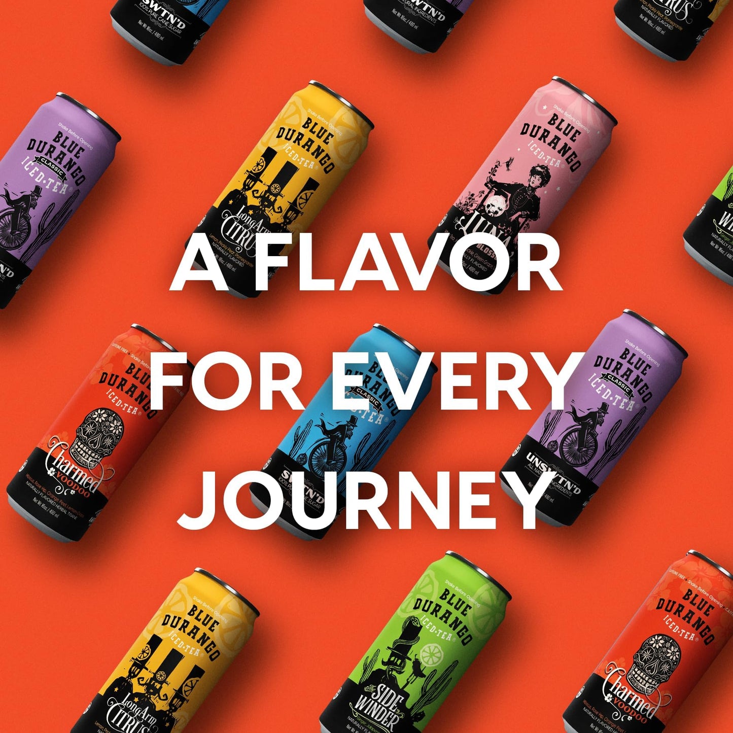 Blue Durango Iced Tea - Charmed Voodoo - Hibiscus Tea, Rose Hip, Orange Peel, & Lemongrass - Low Sugar, Non-GMO, No Artificial S