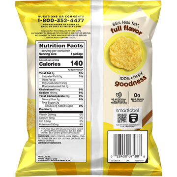 Frito Lay Baked Lay'S Original Potato Chips, Gluten Free, 1.125 Oz Bags, (64 Pack)