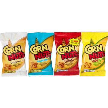 CORN NUTS Variety Pack, Crunchy Corn Kernels, Snack Box, Individual Packs, Snacks For Adults, Original, Ranch, BBQ, Chile Picant