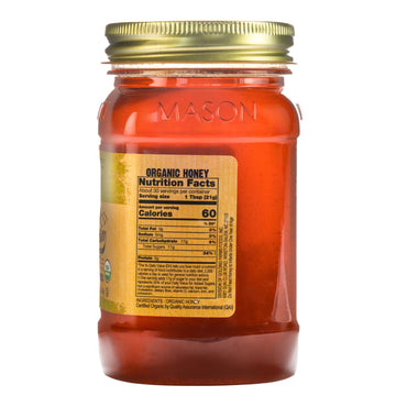 Mountain Ridge Honey, Naturally Healthy 100% Pure Raw Organic Honey, 22 Ounces