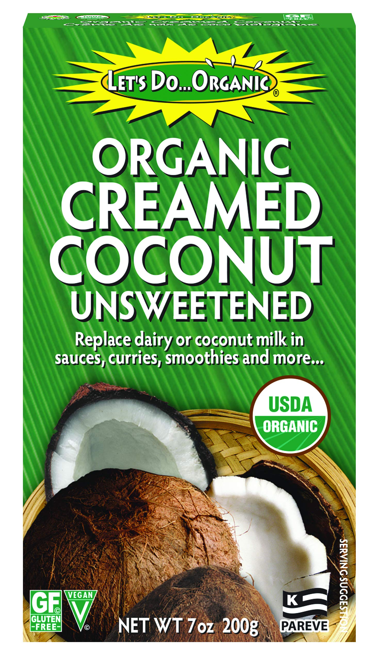 Let'S Do Organic Creamed Coconut, 7 Ounce Box (Pack Of 6)