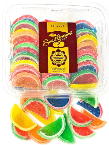 SweetGourmet Assorted Fruit Slices | Candy Fruit Jelly | Vegan, Gluten Free | 2.5 Pounds