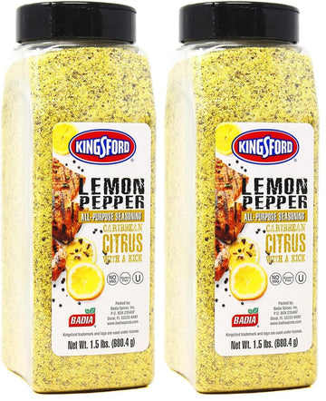 Kingsford Badia Lemon Pepper All-Purpose Seasoning, 1.5 lbs (Pack of 2)