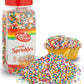 Bakers Choice Rainbow Sprinkles For Baking - Rainbow Jimmies Sprinkles For Ice Cream Toppings - Dairy Free, Kosher 10 Ounce