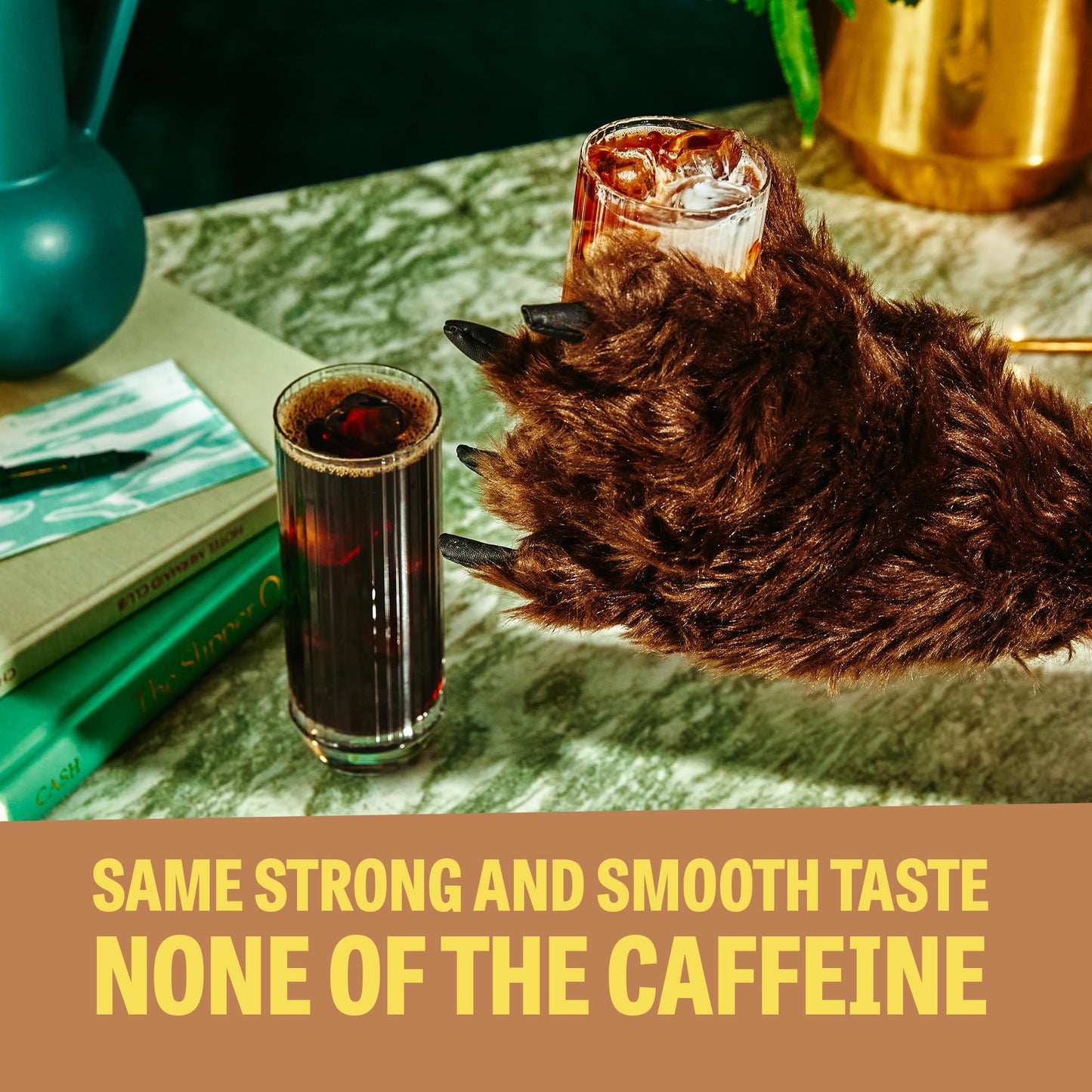 Wandering Bear DECAF Cold Brew Coffee  32 fl oz  3 pack - Smooth  Bold  Unsweetened  Shelf-Stable  and Ready to Drink Iced Coffee  Cold Brewed Coffee  Cold Coffee