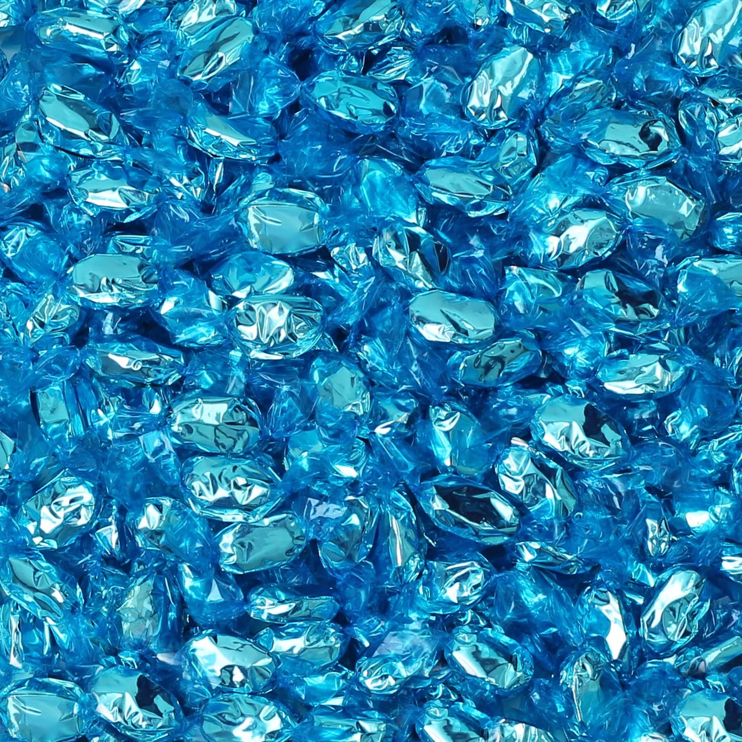 Blue Foil Candy - 3 Pounds | Bulk Individually Wrapped Hard Candy | Classy Blue Raspberry Flavored Candy For Baby Showers, Candy Buffets, Parties & Events