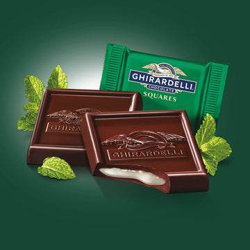 Ghirardelli Choc Sqr Drk Wht Mint, 5.32 Oz