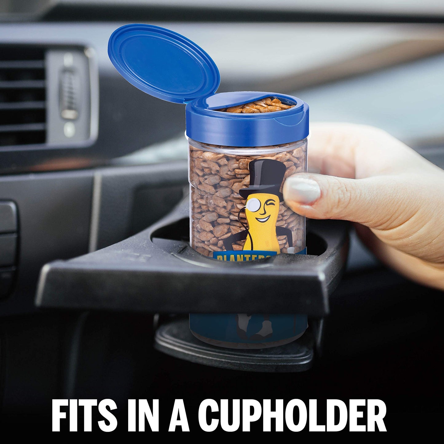 PLANTERS Pop & Pour Dry Roasted Sunflower Seeds, Road Trip Snack, Plant-Based Protein, Snacks on the Go, After School Snack, Spo