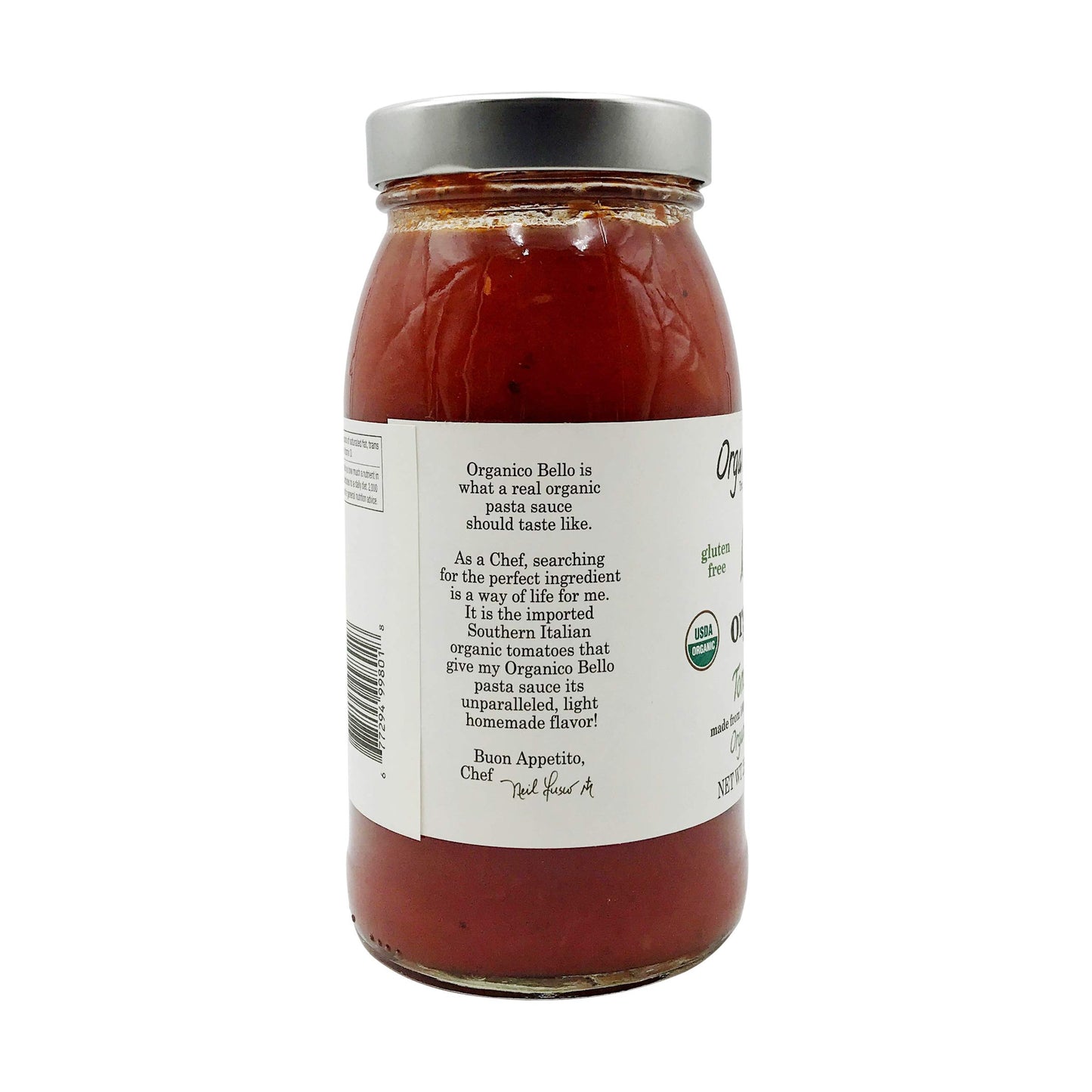 Organico Bello Organic Pasta Sauce Tomato Basil - 25 oz