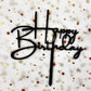 Happy Birthday Cake Topper For Birthday Party Decorations (Black Acrylic)