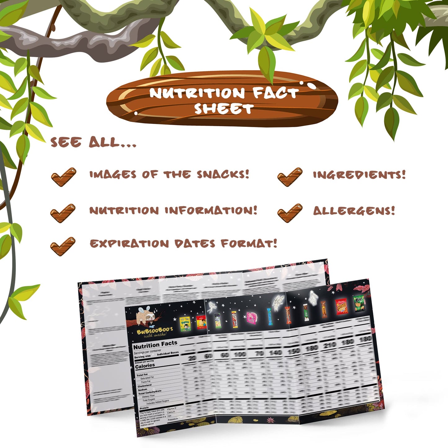 Bubsooboos Wild Snacks Midi International Snack Box, 12 Piece Set, Fairy Tale Themed, Variety Pack of Unique  , Midi Black