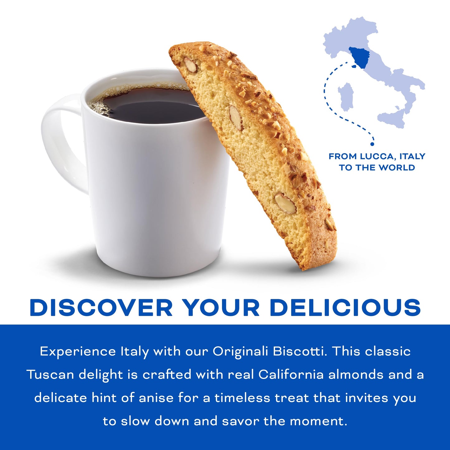 Nonnis Almond Biscotti Cookies - Individually Wrapped - 4-Pack (69 oz) - Kosher - Baked with Anise & Almonds