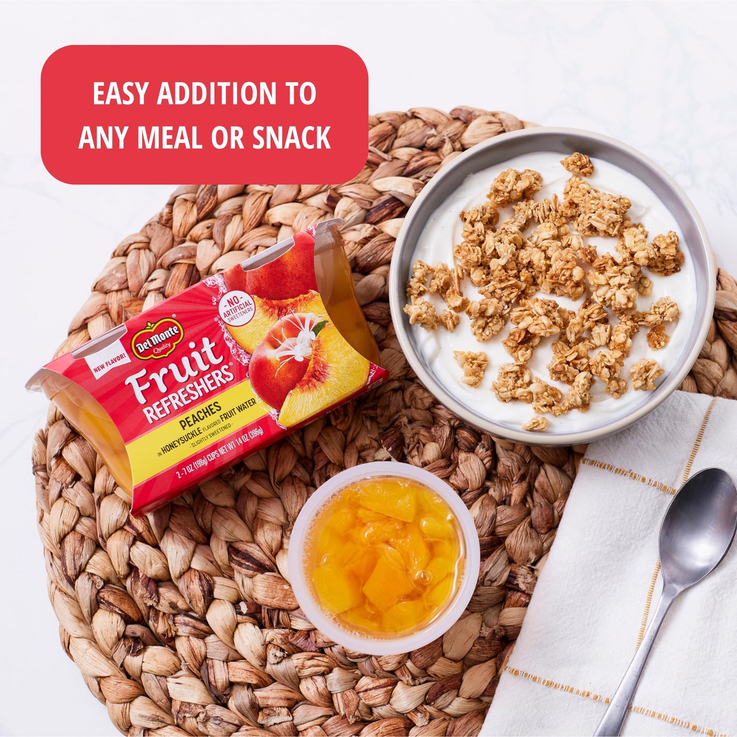 Del Monte Refreshers Red Grapefruit in Guava Fruit Water Cups, 7 Ounce (2 Count per Pack, Pack of 6)