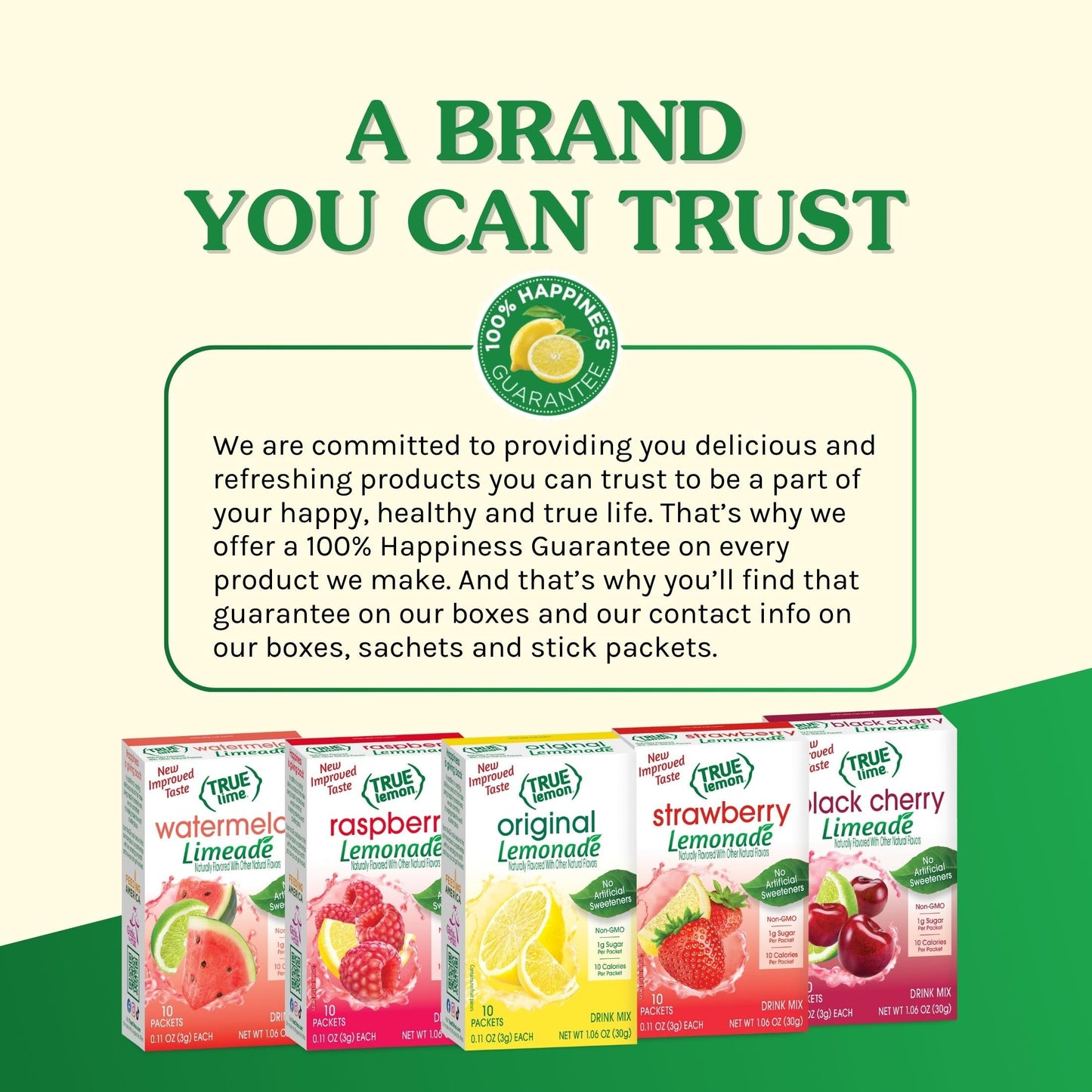 TRUE LEMON Original Lemonade Drink Mix| Made from Real Lemon | No Preservatives, No Artificial Sweeteners, Gluten Free | Water F