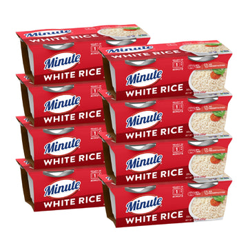 Minute Ready-to-Serve White Rice, Microwavable Rice Cups, 8.8-Ounce Cups (Pack of 8)