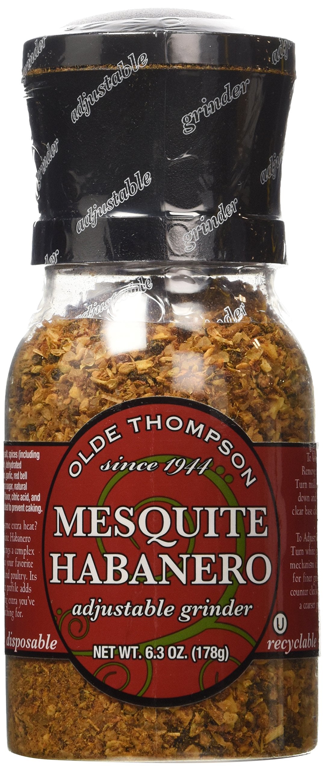 Olde Thompson Mesquite Habanero Seasoning 6.3oz Grinder (Pack of 3)