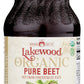 Lakewood Organic Pure Beet, Fresh Pressed, Beetroot, Bottle,Can, 32 Fl Oz, Pack Of 6
