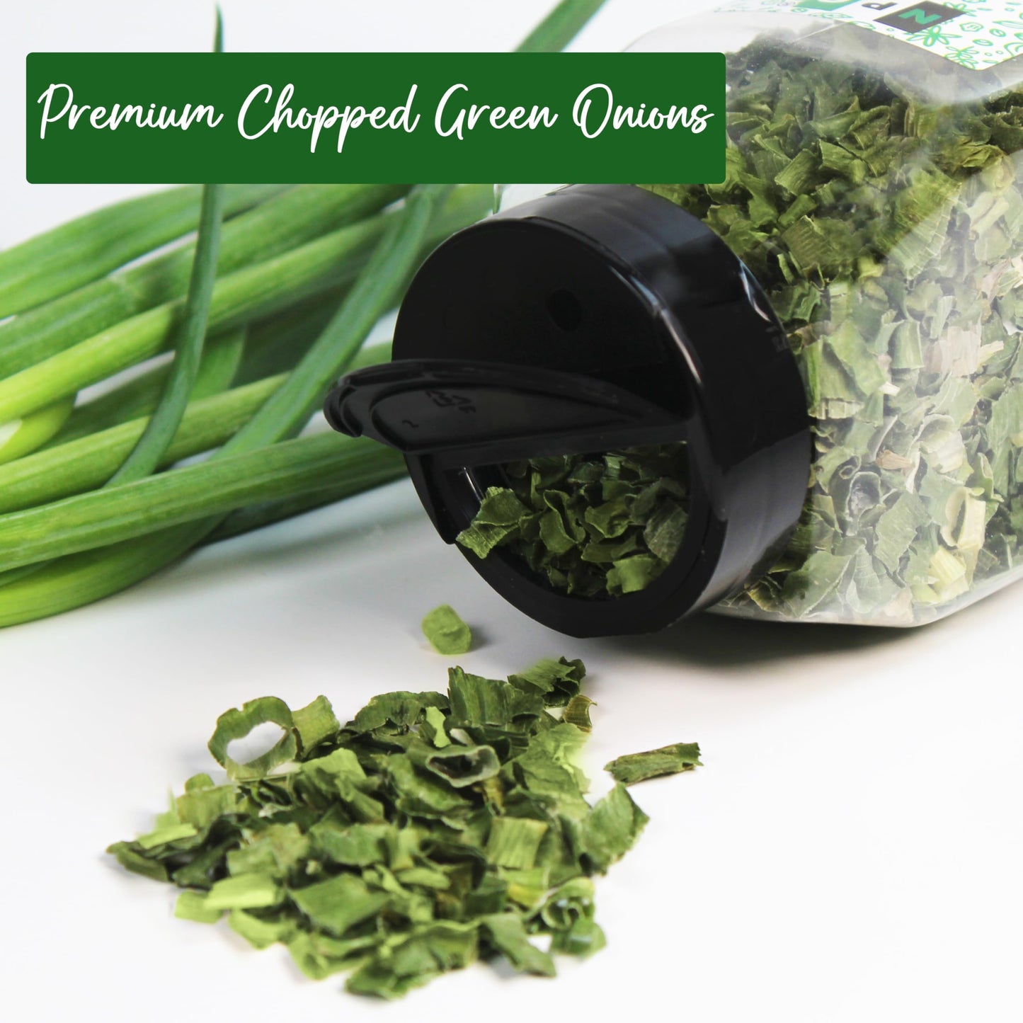 Npg Freeze Dried Chopped Green Onions 2 Oz, All Natural Non-Gmo Gluten Free, Dry Green Onions, Dried Scallions, Gourmet Spring G