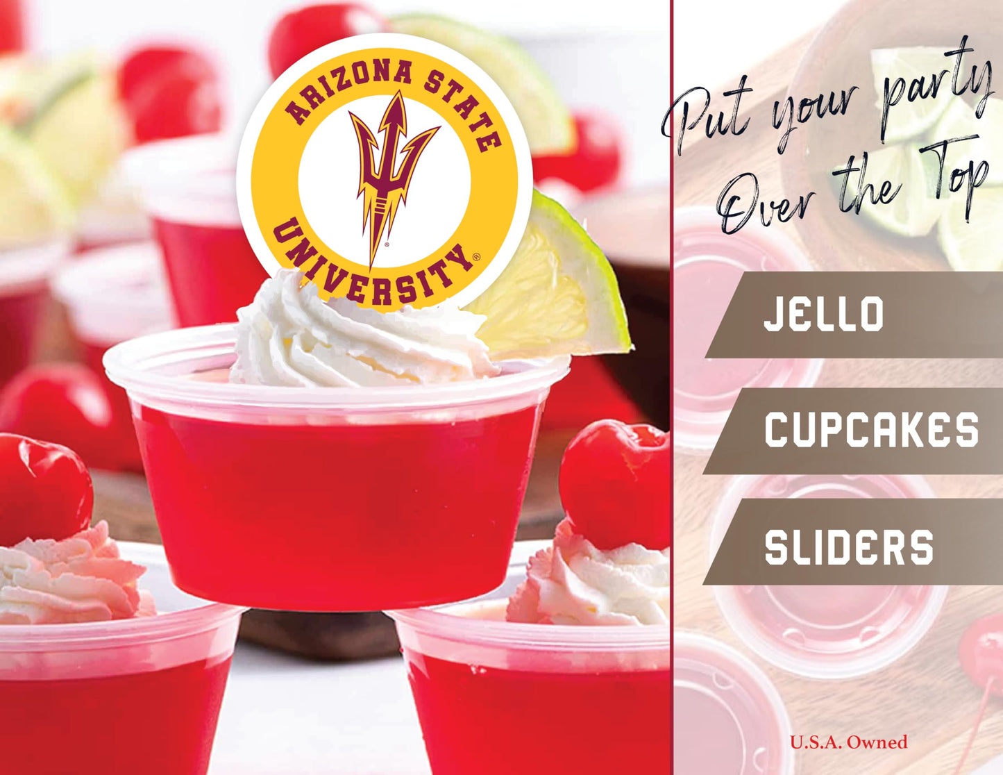Arizona State Cupcake Toppers (24 Pcs) Arizona State Party Supplies For Football, Birthday Gift, Graduation Party Decorations (A