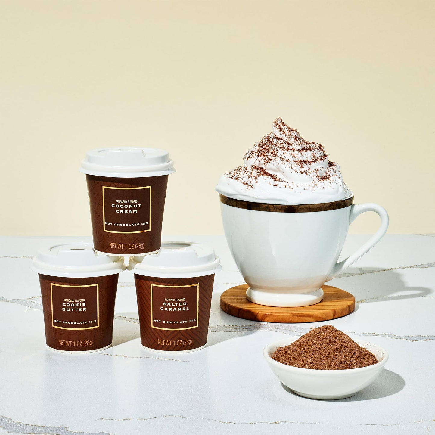 ombs Mini Hot Chocolate Gift Set in Signature Brown Packaging  Dessert Flavors Include Rocky Road  Cookie Butter  Pumpkin Pie & More  Set of 12