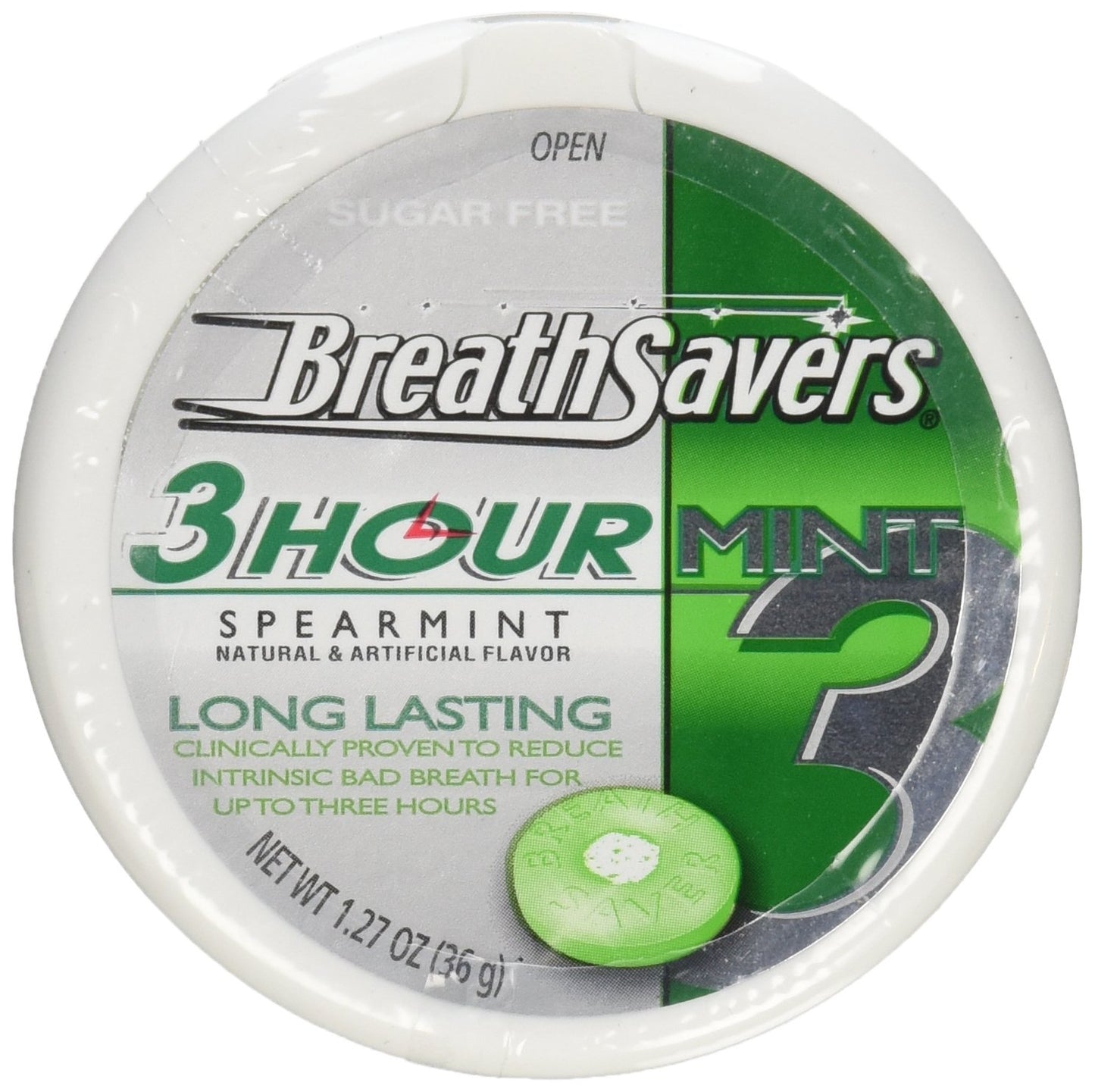 BREATH SAVERS Spearmint Flavored Sugar Free Breath Mints Tin, 1.27 oz