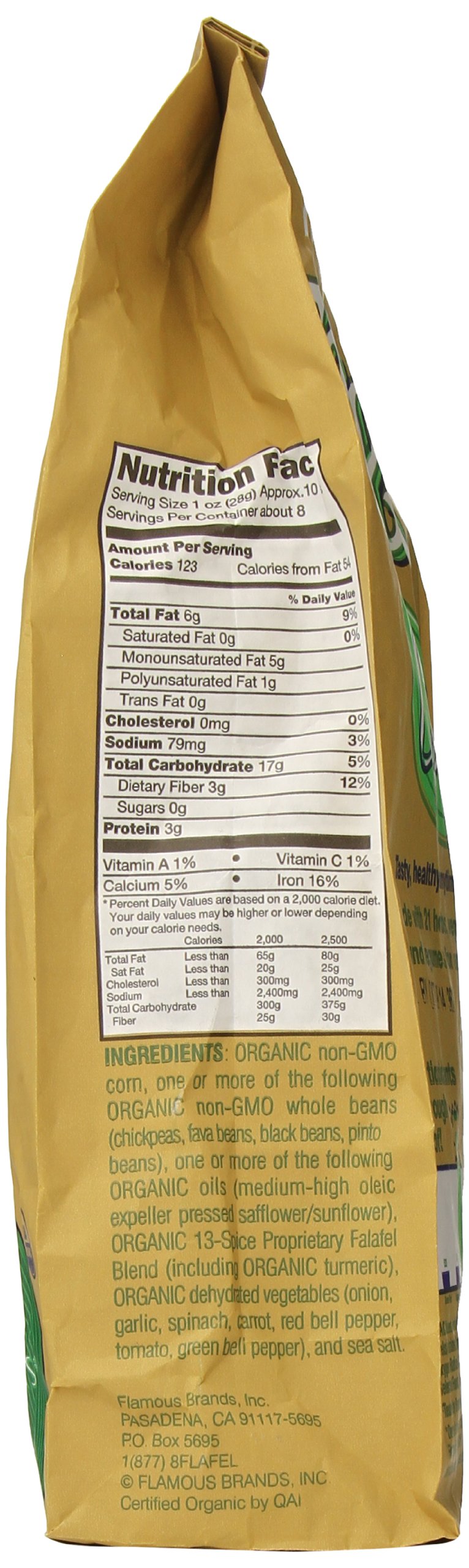 Flamous Brands Original Falafel Organic Chips, 8 Ounce