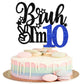 Rsstarxi Cake Topper - 10th Birthday Decoration, Blue, Model XM1222-10