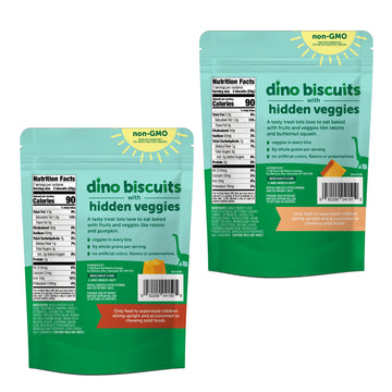 Beech-Nut Toddler Snacks Variety Pack, Dino Biscuits With Hidden Veggies, Non-Gmo Baked Snack For Kids, 5 Oz Bag (7 Pack)