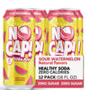 NO CAP! Healthy Soda - Zero Sugar, Zero Calorie, Caffeine Free, 16 Oz Cans, Sour Watermelon, 12 Pack