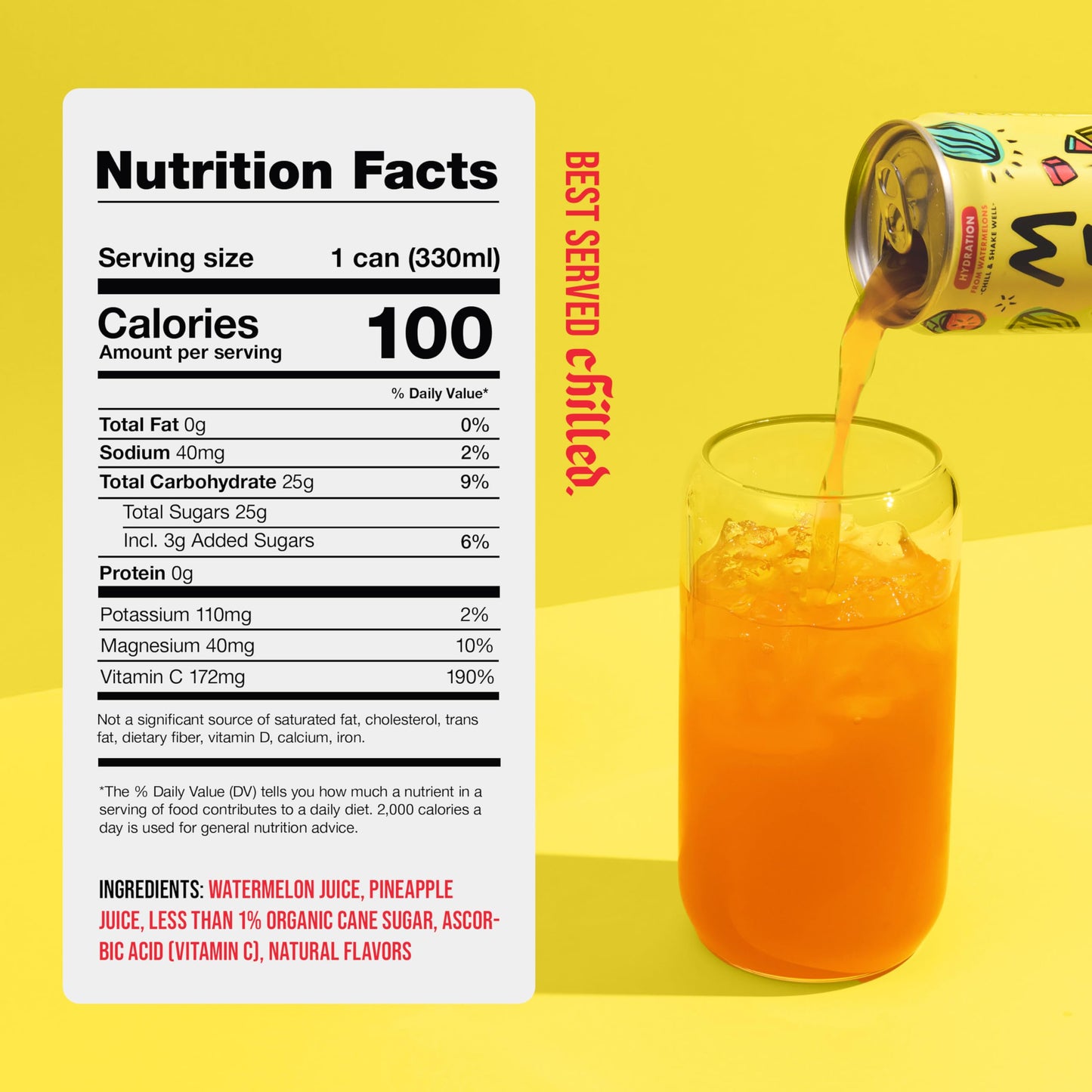 Mela Watermelon Water - Hydrating Juice Drink with Vitamin C & Electrolytes - 11.15 Fl Oz (Pack of 12)