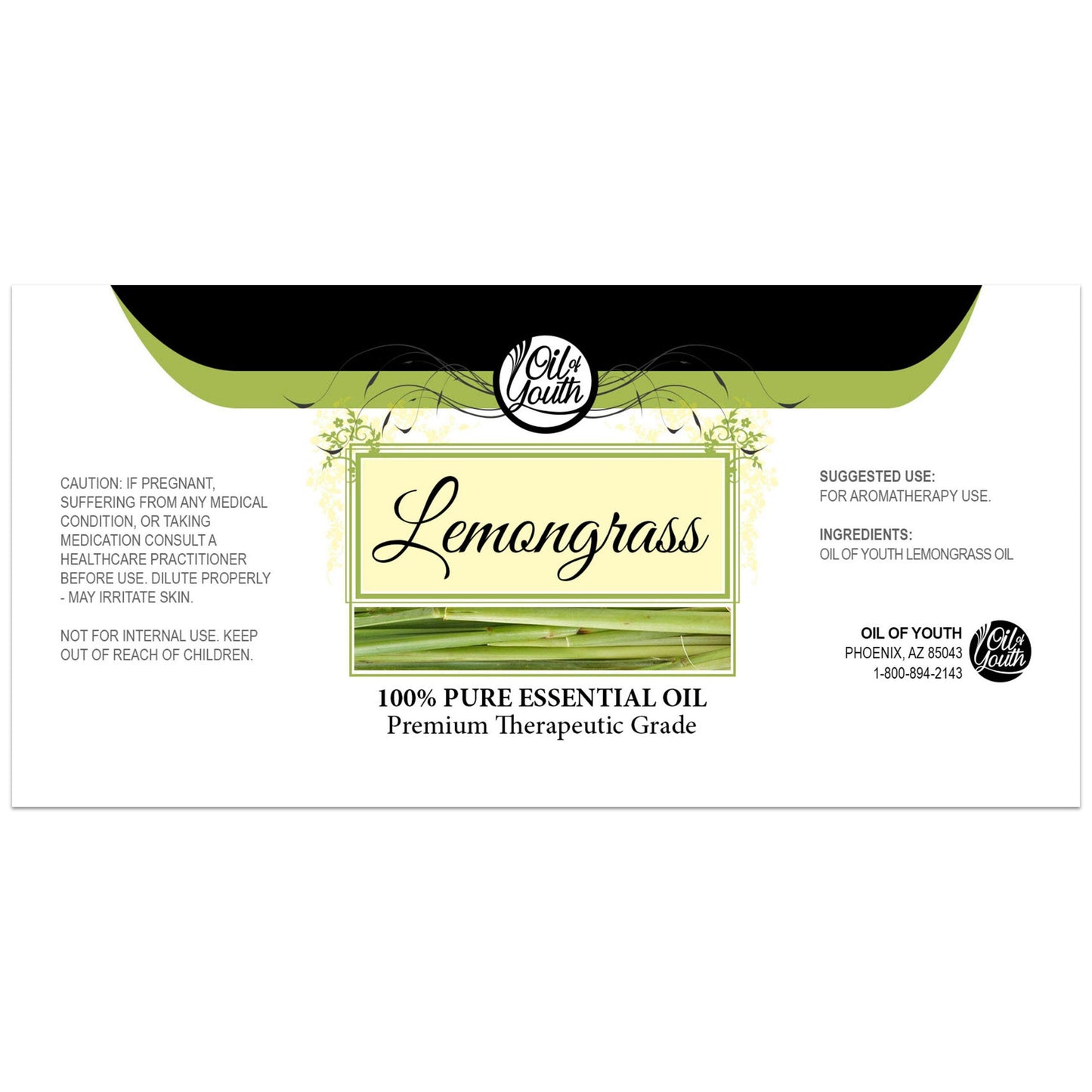 Oil Of Youth Essential Oils 8Oz - Lemongrass Essential Oil - 8 Fluid Ounces