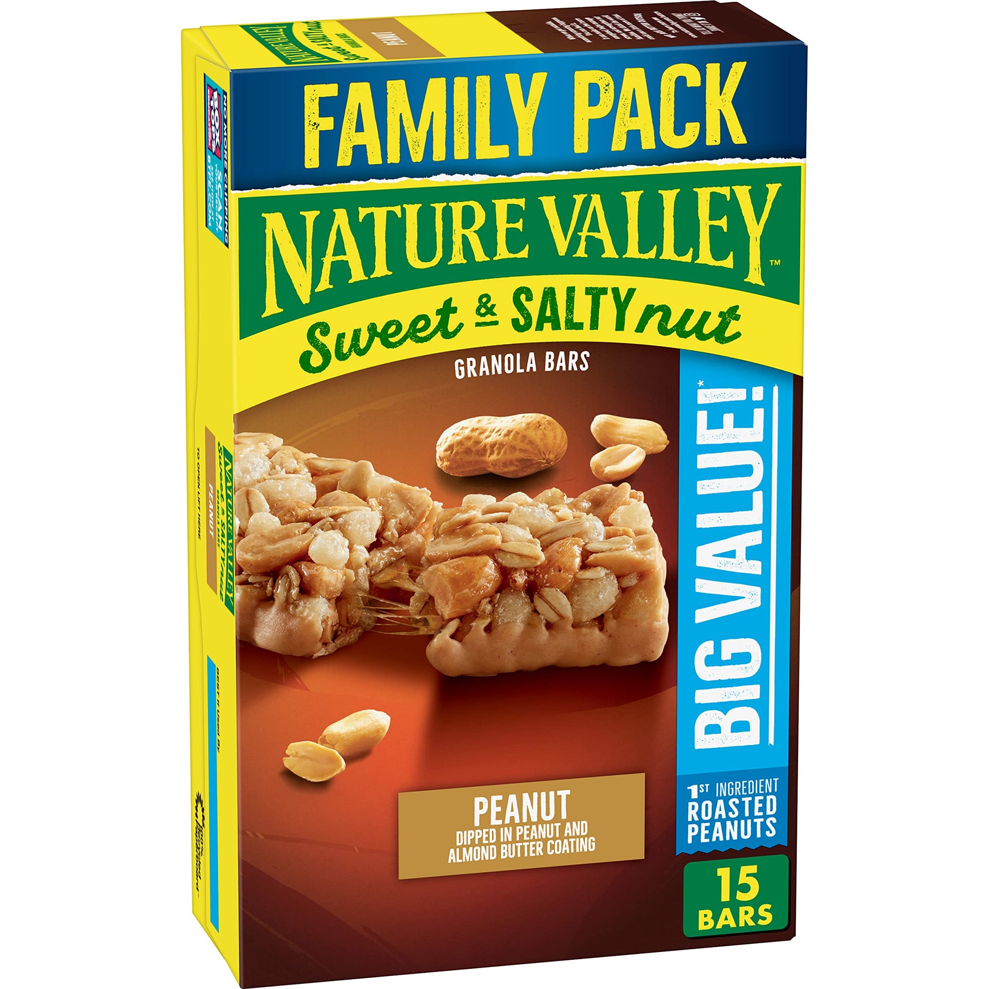 Nature Valley Granola Bars, Sweet And Salty Nut, Peanut, 15 Bars, 18 Oz