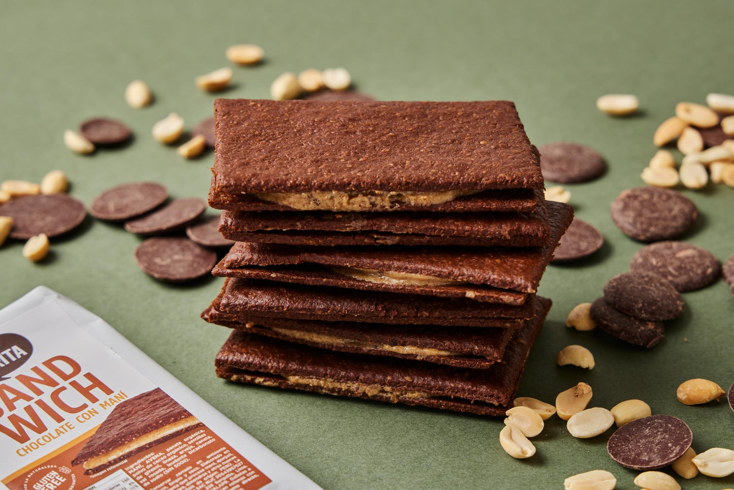 La Purita 100% Chocolate Peanut Butter Sandwich Cookies – Vegan, Gluten & Dairy Free, 12 Count, Brown/Beige