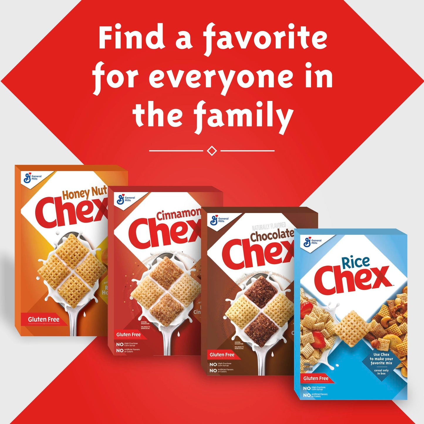 Strawberry Vanilla Chex Cereal  Gluten Free Breakfast Cereal  Made with Whole Grain  Family Size  19.8 oz