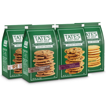 Tate's Bake Shop Cookies Variety Pack, Oatmeal Raisin Cookies, Chocolate Chip Cookies, Lemon Cookies & Chocolate Chip Walnut Coo