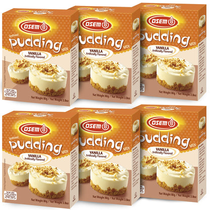 OSEM Pudding Vanilla Flavor, 2.8 oz, (Pack of 6)