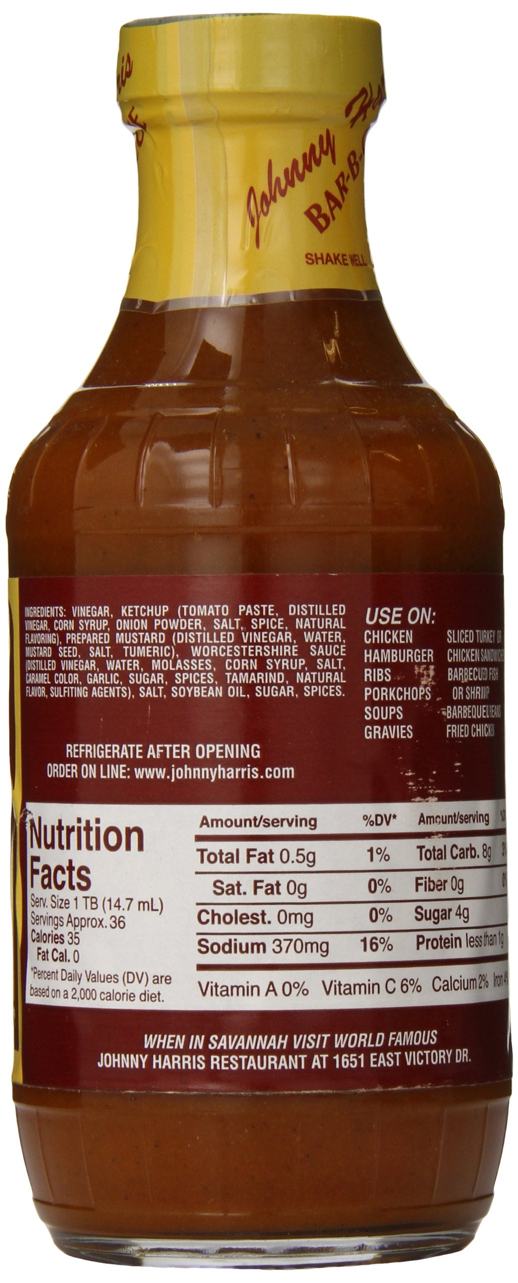 Johnny Harris BBQ Sauce, Original, 18 oz - Flavorful Barbeque Sauce, Perfect for Grilling and Marinades, 1.12 lb Pack