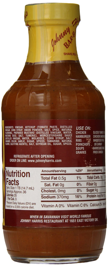 Johnny Harris BBQ Sauce, Original, 18 oz - Flavorful Barbeque Sauce, Perfect for Grilling and Marinades, 1.12 lb Pack