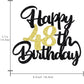 Klionjor 48Th Birthday Cake Topper & Decoration - Happy Birthday Party Decoration Gift Plugin