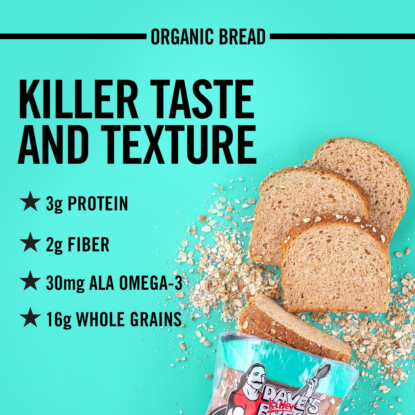 Daves Killer Bread Sprouted Whole Grains Thin-Sliced, Whole Grain Organic Bread, 20.5 oz Loaf