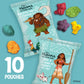 Betty Crocker Disney Moana Fruit Flavored Kids Snacks, Fat Free And Gluten Free Snack, 8 Oz (10 Pouches)