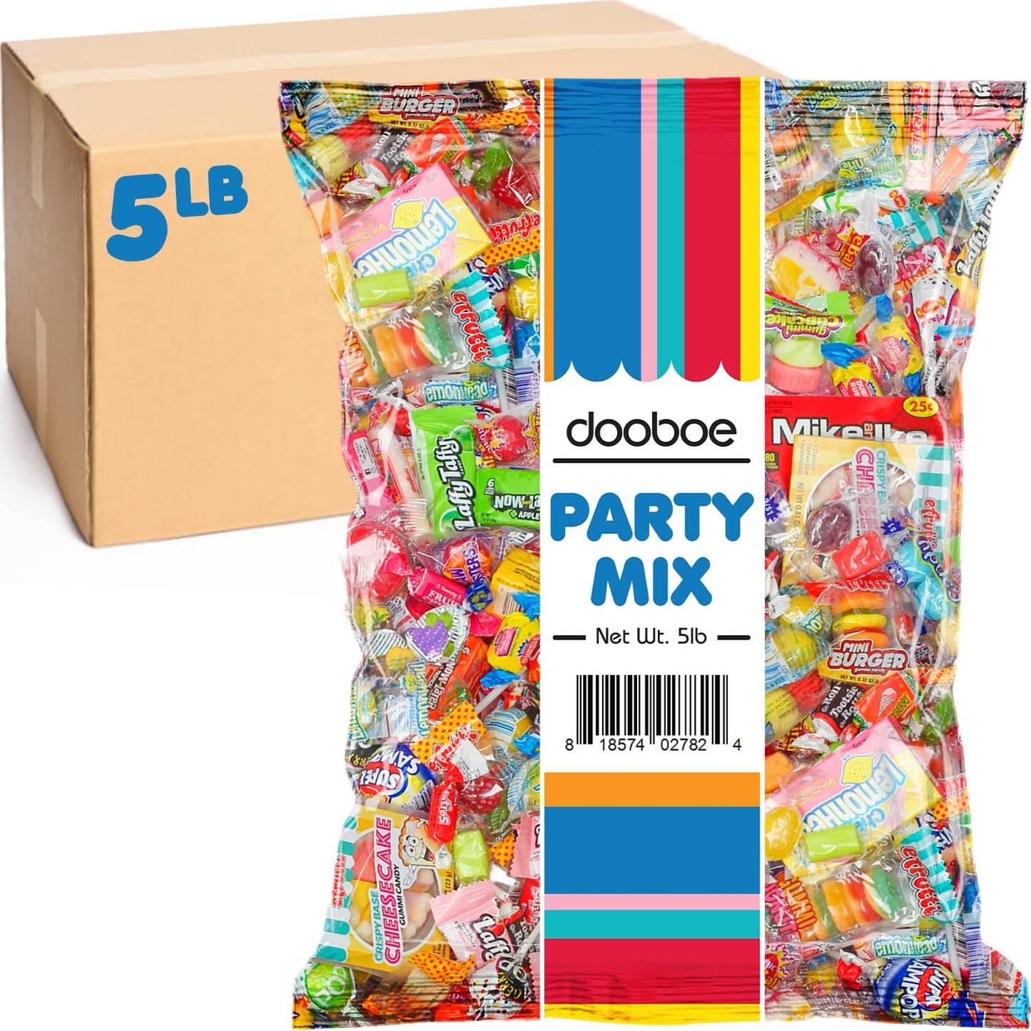 Bulk Candy Mix - Pinata Candy - 5 Lb - Parade Candy Variety - Goodie Bag Fillers - Individually Wrapped Candies - Fun Size