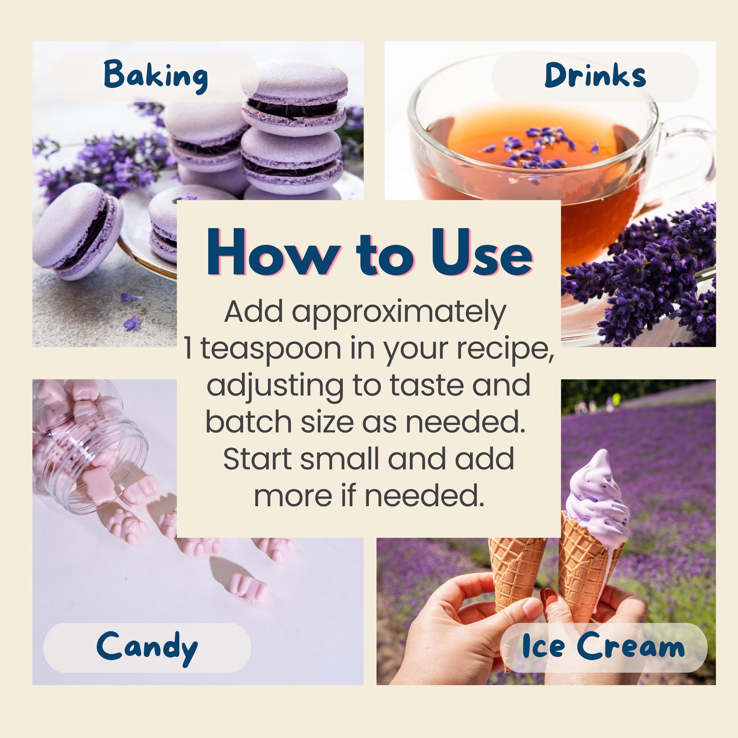 Organic Lavender Extract For Baking, Ice Cream, Drinks, And Candy - 2 Oz - Water-Soluble - By Harvest Moon Delights - Pure Laven